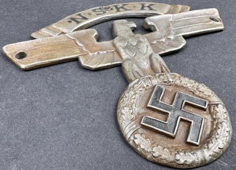 WW2 German Nazi Third Reich MOTORCYCLE club N.S.K.K NSKK large vehicule plate WW2 German Nazi Third Reich MOTORCYCLE club N.S.K.K NSKK large vehicule plate