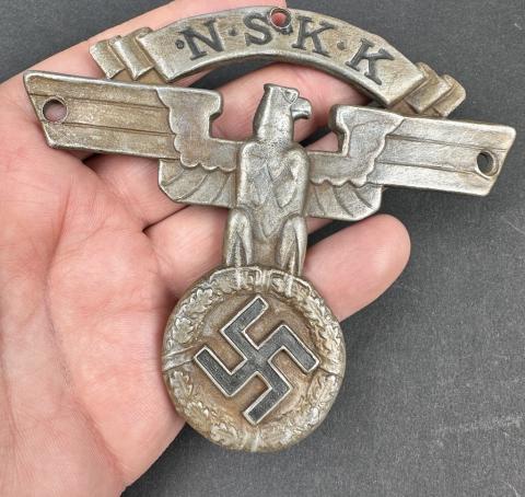 WW2 German Nazi Third Reich MOTORCYCLE club N.S.K.K NSKK large vehicule plate WW2 German Nazi Third Reich MOTORCYCLE club N.S.K.K NSKK large vehicule plate