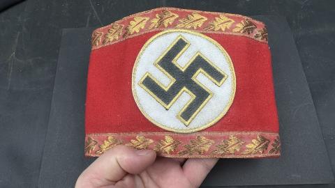WW2 German Nazi Third Reich NSDAP HIGH LEADER uniform tunic Swastika ARMBAND WW2 German Nazi Third Reich NSDAP HIGH LEADER uniform tunic Swastika ARMBAND