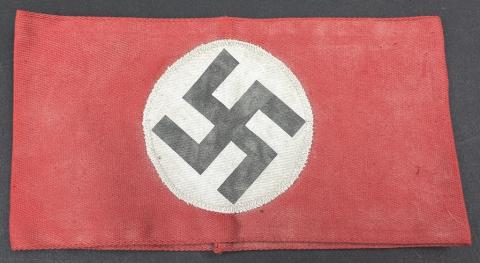 WW2 German Nazi Third Reich NSDAP Hitler party tunic removed uniform ARMBAND with Swastika WW2 German Nazi Third Reich NSDAP Hitler party tunic removed uniform ARMBAND with Swastika