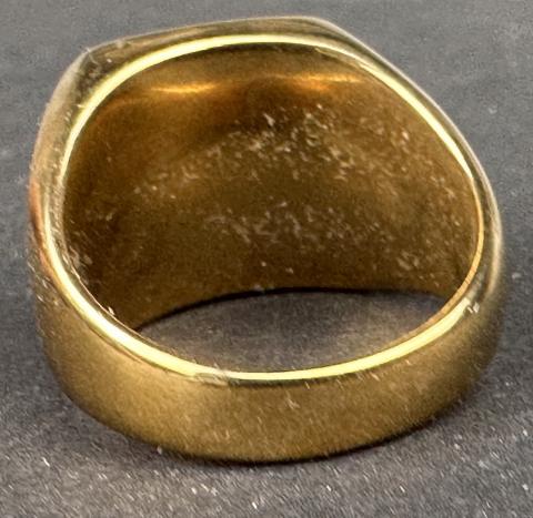 WW2 German Nazi Third Reich NSDAP leader golden ring gold eagle and swastika
