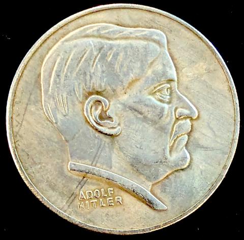WW2 German Nazi Thirs Reich NSDAP 1938 Adolf Hitler commemorative large coin