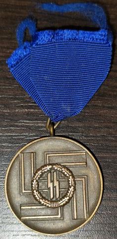 WW2 German Nazi WAFFEN SS 8 years of faithful services in the SS medal award WW2 German Nazi WAFFEN SS 8 years of faithful services in the SS medal award
