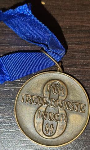 WW2 German Nazi WAFFEN SS 8 years of faithful services in the SS medal award