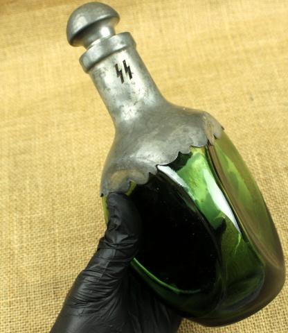 WW2 German Nazi WAFFEN SS Carafe bottle swastika field gear original genuine tk panzer