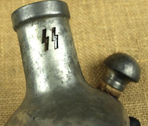 WW2 German Nazi WAFFEN SS Carafe bottle swastika field gear original genuine tk panzer