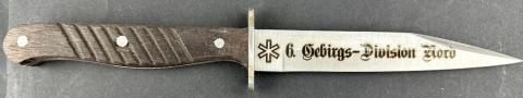 WW2 German Nazi Waffen SS division nord knife named with ss dagger motto