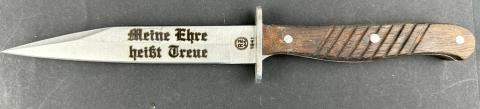 WW2 German Nazi Waffen SS division nord knife named with ss dagger motto