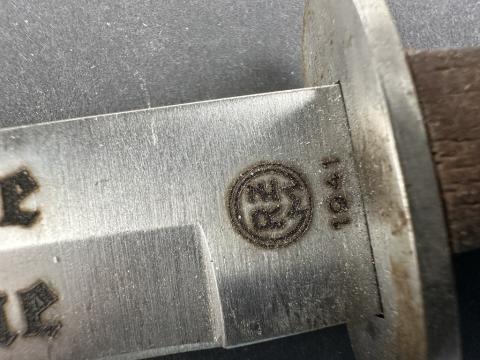 WW2 German Nazi Waffen SS division nord knife named with ss dagger motto
