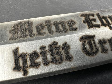 WW2 German Nazi Waffen SS division nord knife named with ss dagger motto