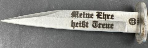 WW2 German Nazi Waffen SS division nord knife named with ss dagger motto