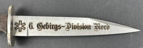 WW2 German Nazi Waffen SS division nord knife named with ss dagger motto