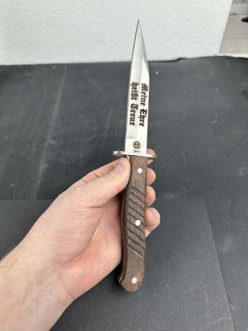 WW2 German Nazi Waffen SS division nord knife named with ss dagger motto