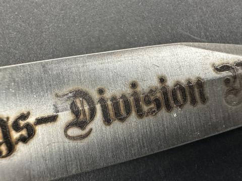 WW2 German Nazi Waffen SS division nord knife named with ss dagger motto