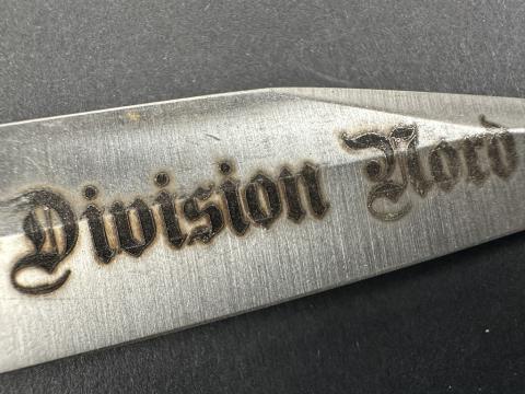 WW2 German Nazi Waffen SS division nord knife named with ss dagger motto