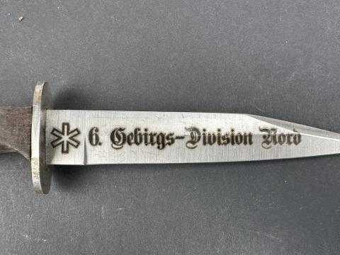 WW2 German Nazi Waffen SS division nord knife named with ss dagger motto