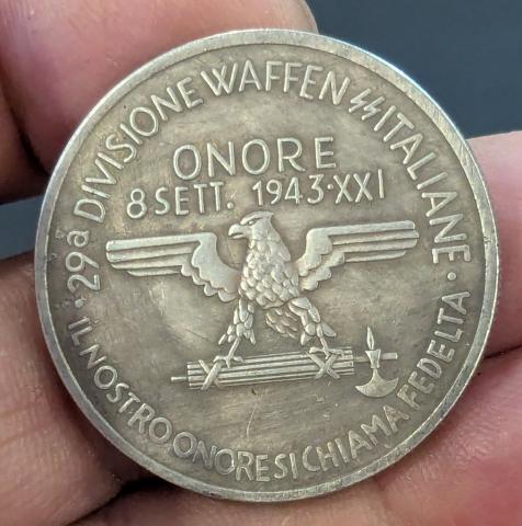 WW2 German Nazi WAFFEN SS Freiwillingen bataillon commemorative large coin 1944
