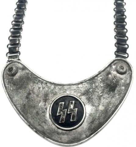 WW2 German Nazi WAFFEN SS gendarmerie GORGET by RZM original WW2 German Nazi WAFFEN SS gendarmerie GORGET by RZM original