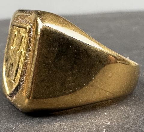 WW2 German Nazi WAFFEN SS high leader gold golden ring original reich genuine for sale