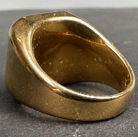 WW2 German Nazi WAFFEN SS high leader gold golden ring original reich genuine for sale