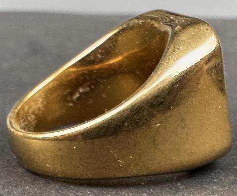 WW2 German Nazi WAFFEN SS high leader gold golden ring original reich genuine for sale