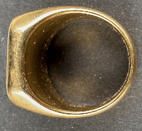 WW2 German Nazi WAFFEN SS high leader gold golden ring original reich genuine for sale