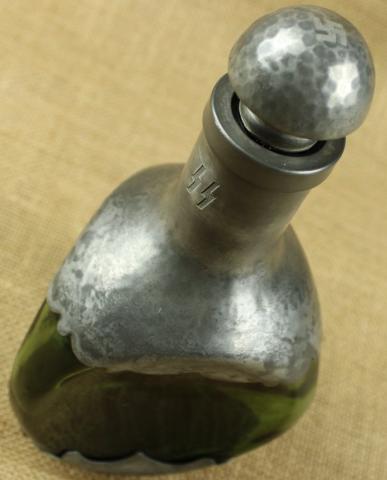 WW2 German Nazi WAFFEN SS karafe bottle with swastika totenkopf paner das reich