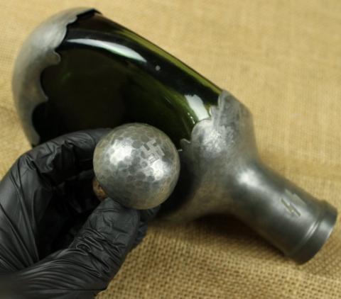 WW2 German Nazi WAFFEN SS karafe bottle with swastika totenkopf paner das reich