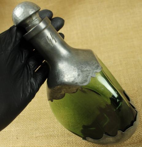 WW2 German Nazi WAFFEN SS karafe bottle with swastika totenkopf paner das reich
