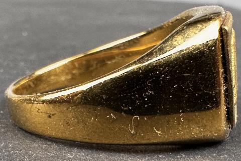 WW2 German Nazi WAFFEN SS officer gold golden ring SS runes SS_TV wiking LSSAH