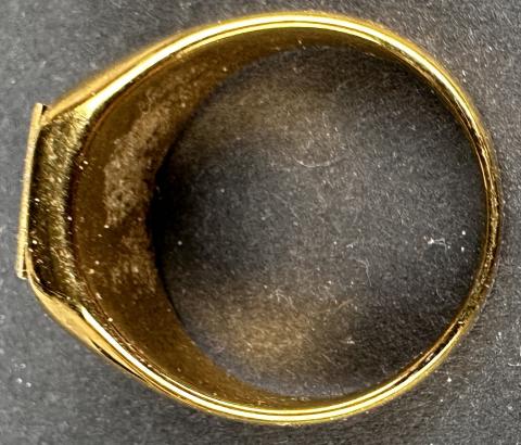 WW2 German Nazi WAFFEN SS officer gold golden ring SS runes SS_TV wiking LSSAH