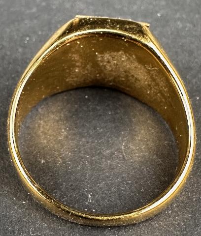 WW2 German Nazi WAFFEN SS officer gold golden ring SS runes SS_TV wiking LSSAH