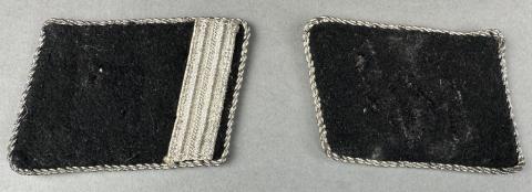 WW2 German Nazi WAFFEN SS OFFICER RANK COLLAR TAB SET tunic removed WW2 German Nazi WAFFEN SS OFFICER RANK COLLAR TAB SET tunic removed