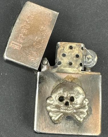 WW2 German Nazi WAFFEN SS PANZER DRESDEN bombing commemorative zippo lighter totenkopf