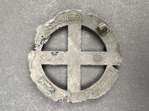 WW2 German Nazi WAFFEN SS sports badge award relic ground dug RZM