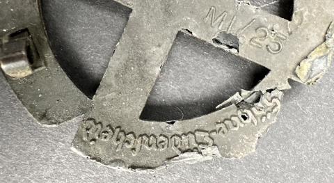 WW2 German Nazi WAFFEN SS sports badge award relic ground dug RZM
