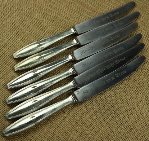 waffen ss silverware set knife knives case genuine original totenkopf panzer das reich tk
