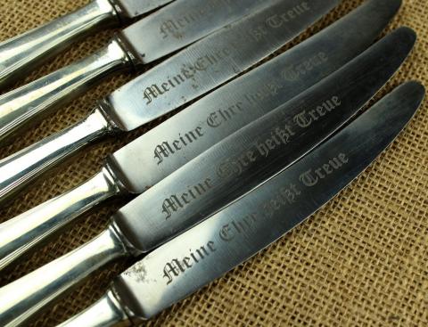 waffen ss silverware set knife knives case genuine original totenkopf panzer das reich tk
