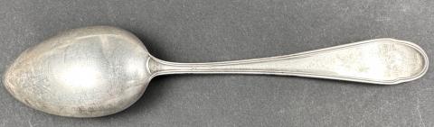 WW2 German Nazi Waffen SS silverware spoon maker marked and SS runes