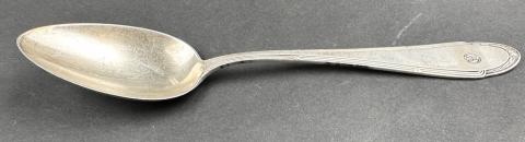 WW2 German Nazi Waffen SS silverware spoon maker marked and SS runes