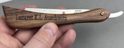 WW2 German Nazi WAFFEN SS Totenkopf GUARD AUSCHWITZ razor from hospital