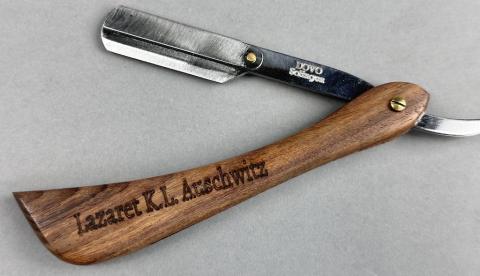 WW2 German Nazi WAFFEN SS Totenkopf GUARD AUSCHWITZ razor from hospital