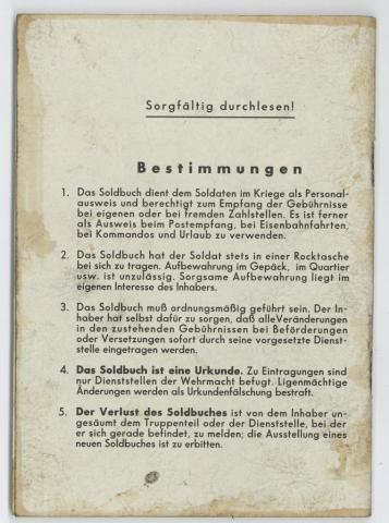 original WAFFEN SS TOTENKOPF PANZER DIVISION NCO SOLDBUCH ID stamped