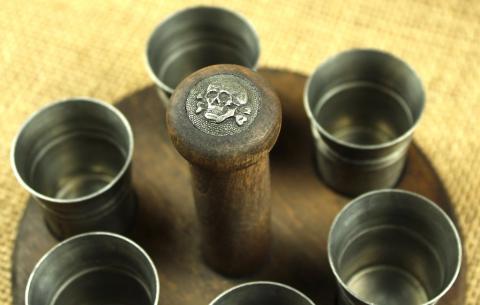WW2 German Nazi WAFFEN SS TOTENKOPF silverware cups original tk skull WW2 German Nazi WAFFEN SS TOTENKOPF silverware cups original tk skull