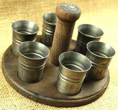 WW2 German Nazi WAFFEN SS TOTENKOPF silverware cups original tk skull WW2 German Nazi WAFFEN SS TOTENKOPF silverware cups original tk skull