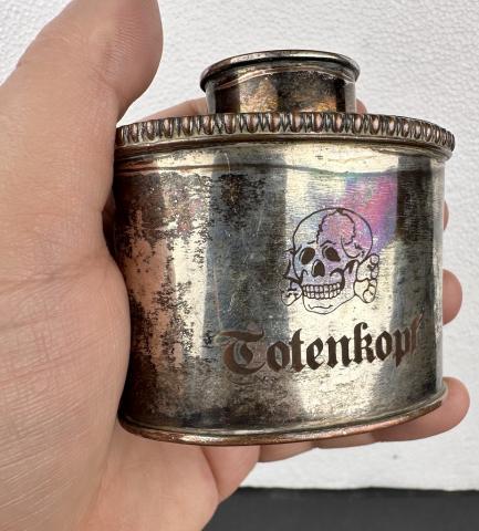 WW2 German Nazi WAFFEN SS TOTENKOPF silverware pot skull SS runes WW2 German Nazi WAFFEN SS TOTENKOPF silverware pot skull SS runes