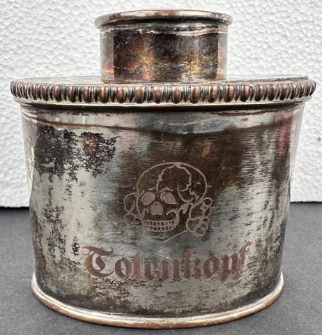 WW2 German Nazi WAFFEN SS TOTENKOPF silverware pot skull SS runes WW2 German Nazi WAFFEN SS TOTENKOPF silverware pot skull SS runes