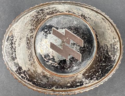 WW2 German Nazi WAFFEN SS TOTENKOPF silverware pot skull SS runes WW2 German Nazi WAFFEN SS TOTENKOPF silverware pot skull SS runes
