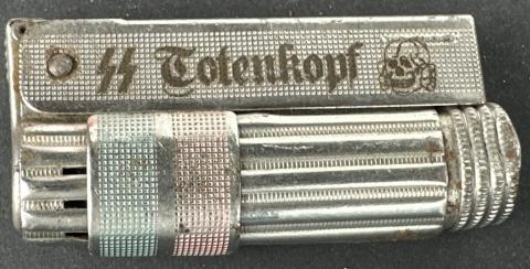 WW2 German Nazi WAFFEN SS TOTENKOPF skull field gear lighter UNIQUE