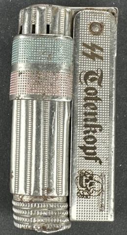 WW2 German Nazi WAFFEN SS TOTENKOPF skull field gear lighter UNIQUE